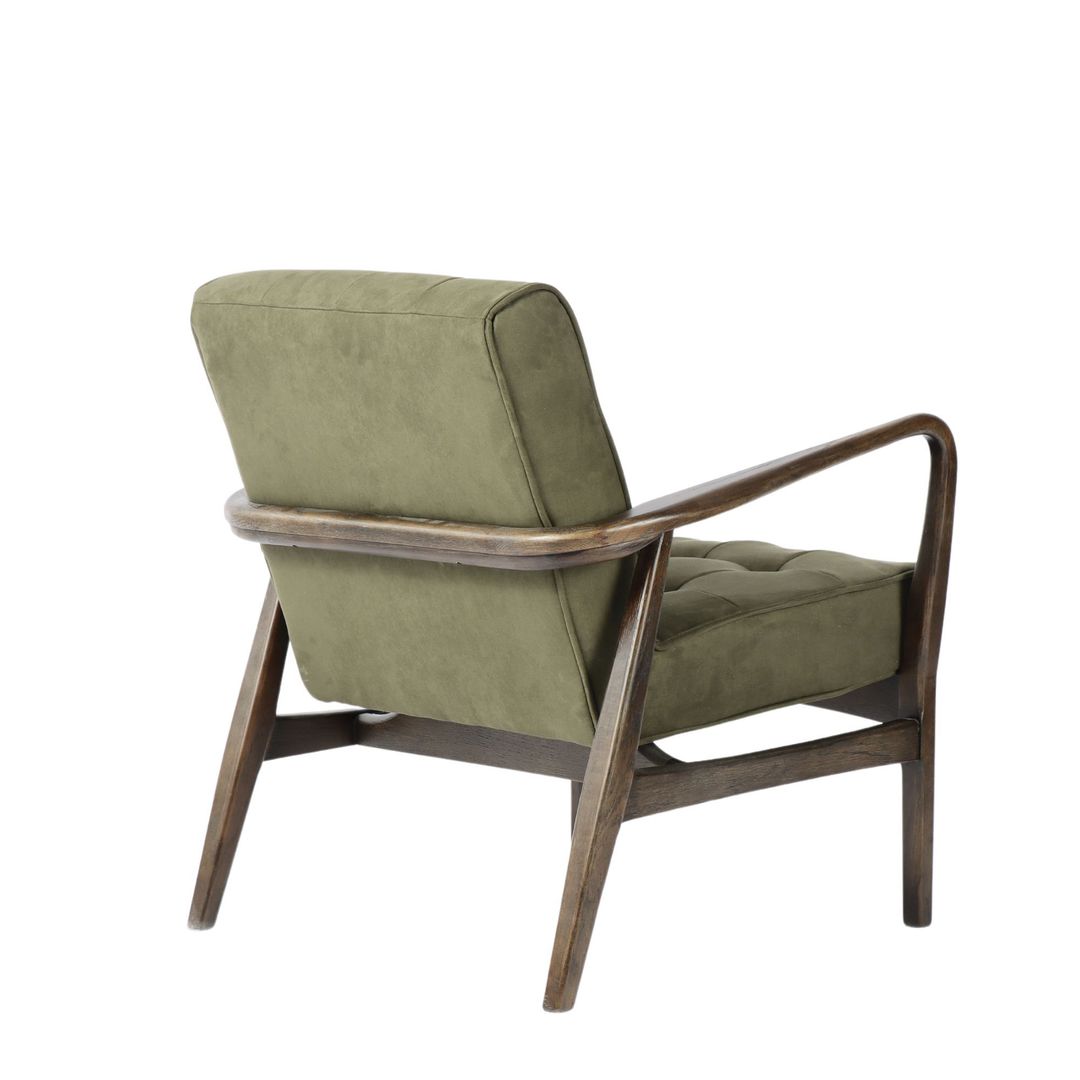 VALENTINO OCCAISIONAL CHAIR FABRIC WITH DARK OAK FRAME image 3